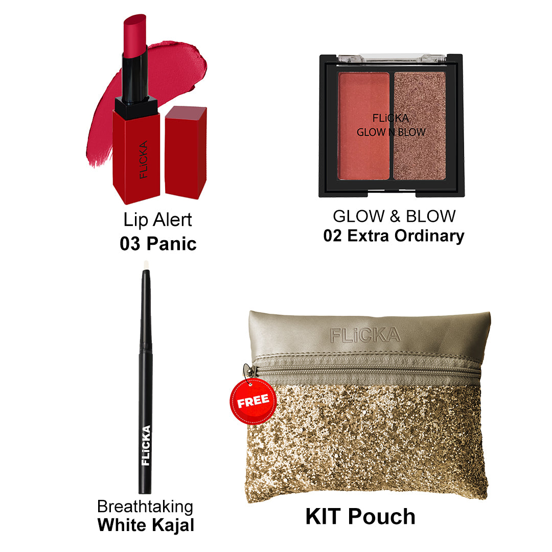 03 Panic _#c62143/02 Extra Ordinary _#c45d56/White _ #fefefe/KIT _#eac9ae