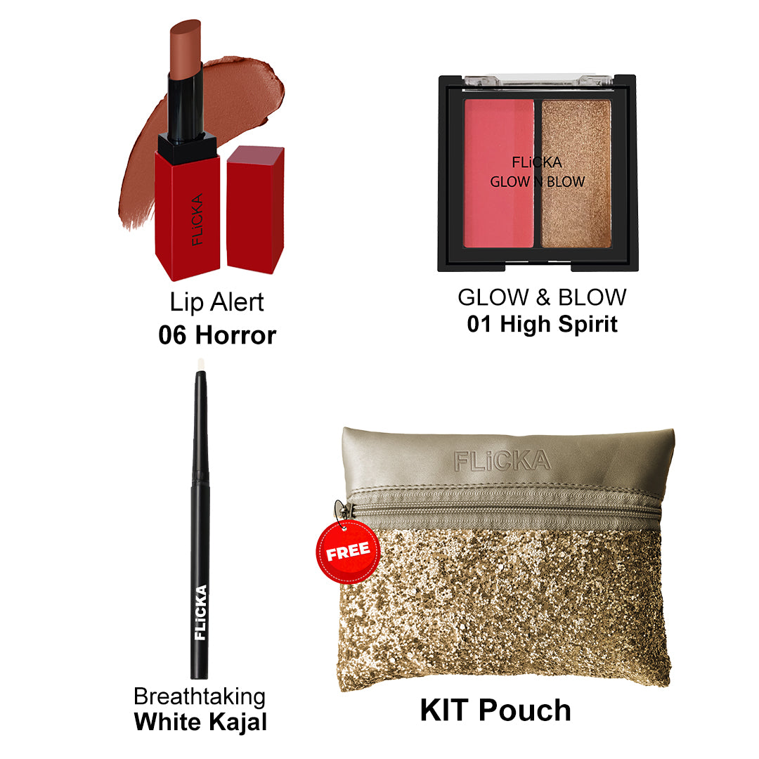 06 Horror _#ad5a3a/01 High Spirit _#db5c67/White _ #fefefe/KIT _#eac9ae