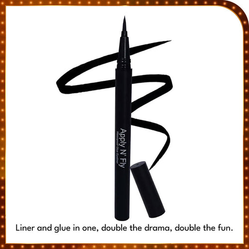 Apply N’ Fly - Eyelash Glue + Eyeliner Flicka Cosmetics India