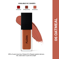 R U Ready Liquid Matte Lipstick. flicka cosmetics india