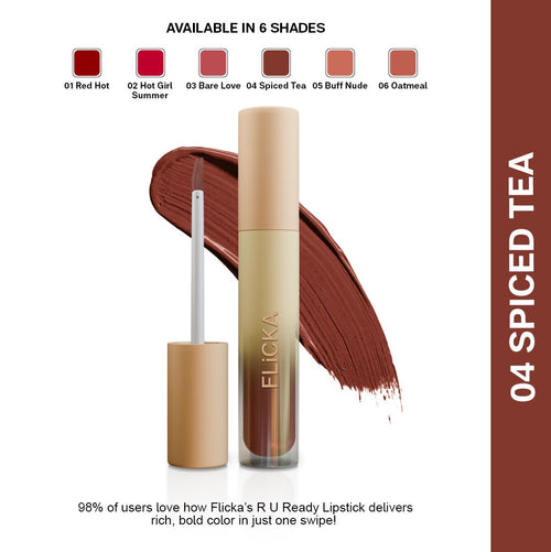 R U Ready Liquid Matte Lipstick - Flicka Cosmetics Pvt Ltd