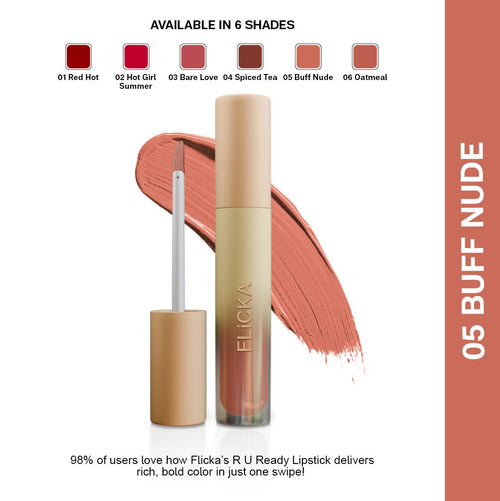 R U Ready Liquid Matte Lipstick - Flicka Cosmetics Pvt Ltd