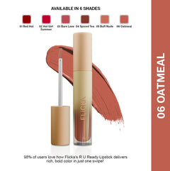 R U Ready Liquid Matte Lipstick - Flicka Cosmetics Pvt Ltd