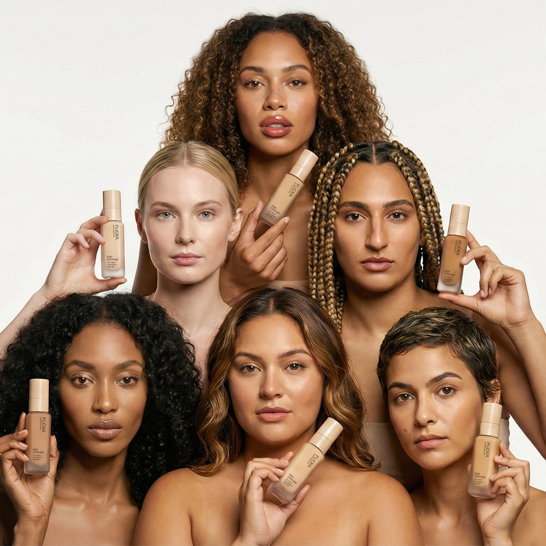 Flicka High Coverage HD Liquid Foundation Flicka Cosmetics India