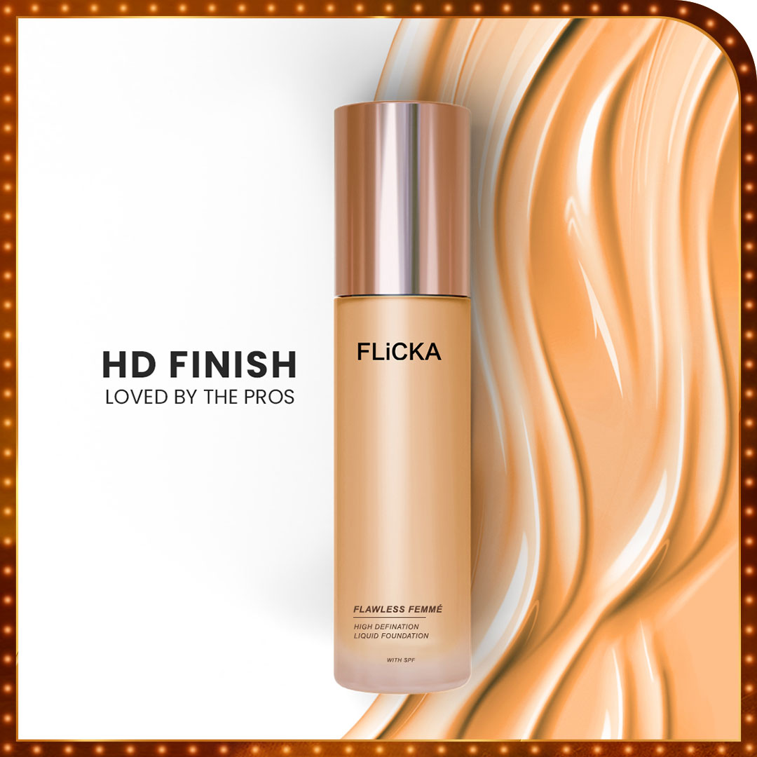 Flawless Femme HD Liquid Foundation Flicka Cosmetics India