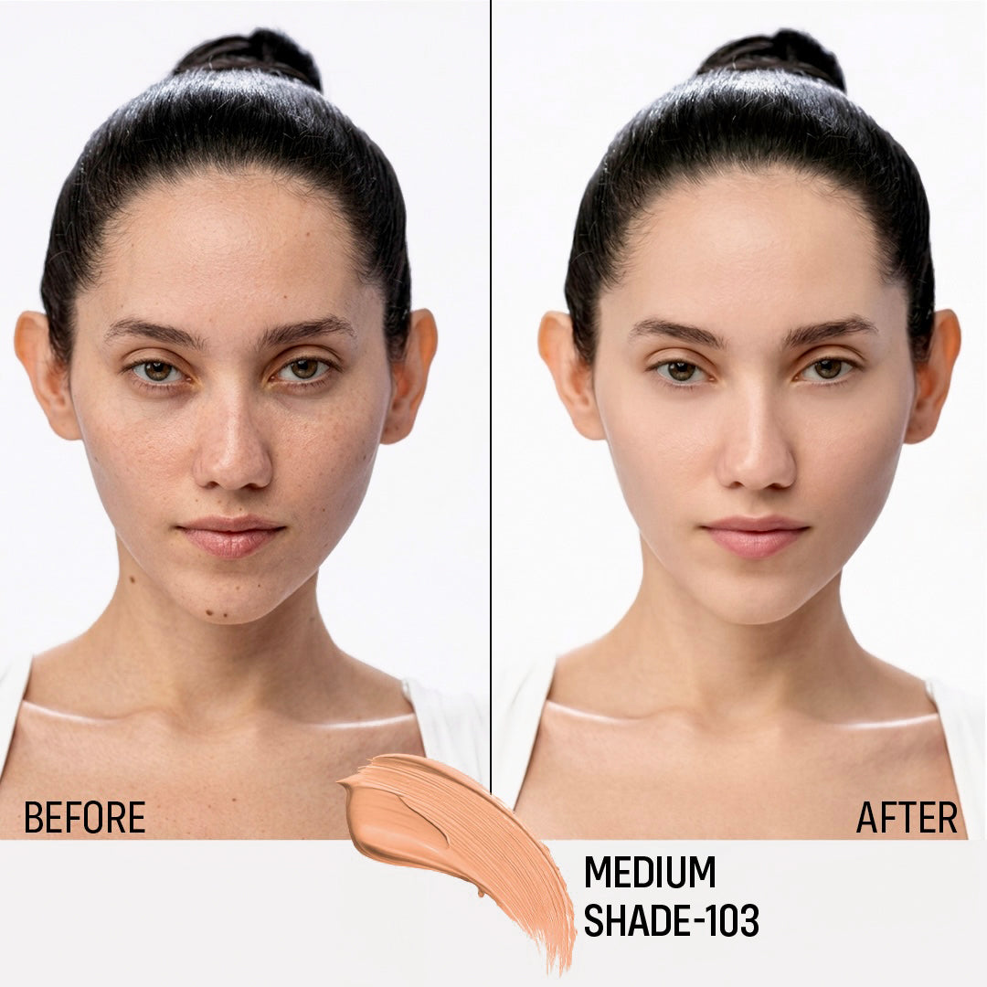 Flicka High Coverage HD Liquid Foundation Flicka Cosmetics India