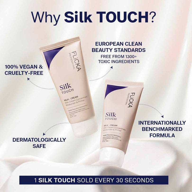 FLiCKA Silk Touch 3-in-1 Primer + Moisturizer ā Blurs 100% of Pores