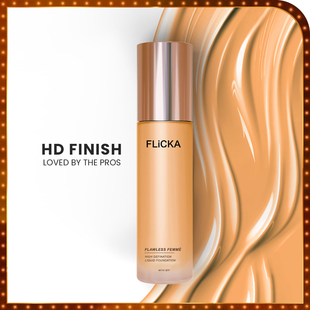 Flawless Femme HD Liquid Foundation Flicka Cosmetics India
