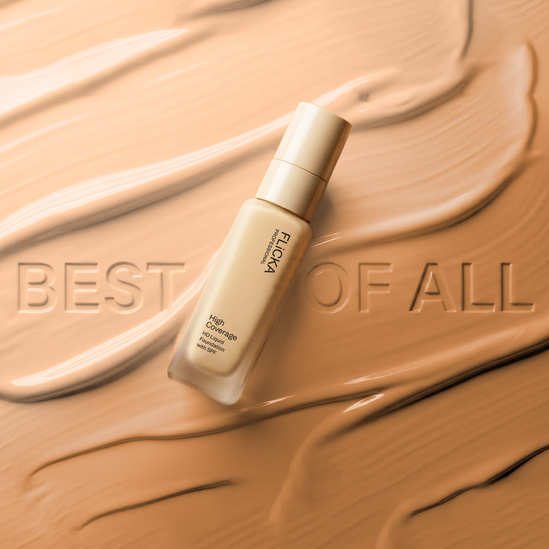 Flicka High Coverage HD Liquid Foundation Flicka Cosmetics India