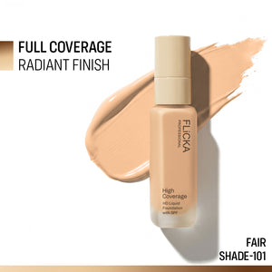 Flicka High Coverage HD Liquid Foundation Flicka Cosmetics India