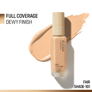 Flicka High Coverage HD Liquid Foundation Flicka Cosmetics India