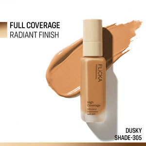 Flicka High Coverage HD Liquid Foundation Flicka Cosmetics India
