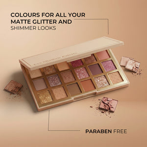 Flicka 18 Colors Eyeshadow Palette_Free Gift Flicka Cosmetics India