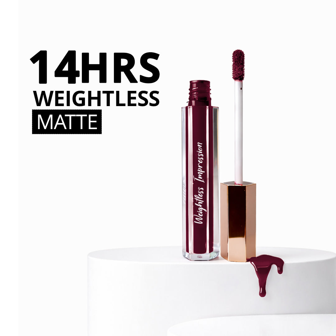 Weightless Impression Matte Liquid Lipstick Flickacosmetics