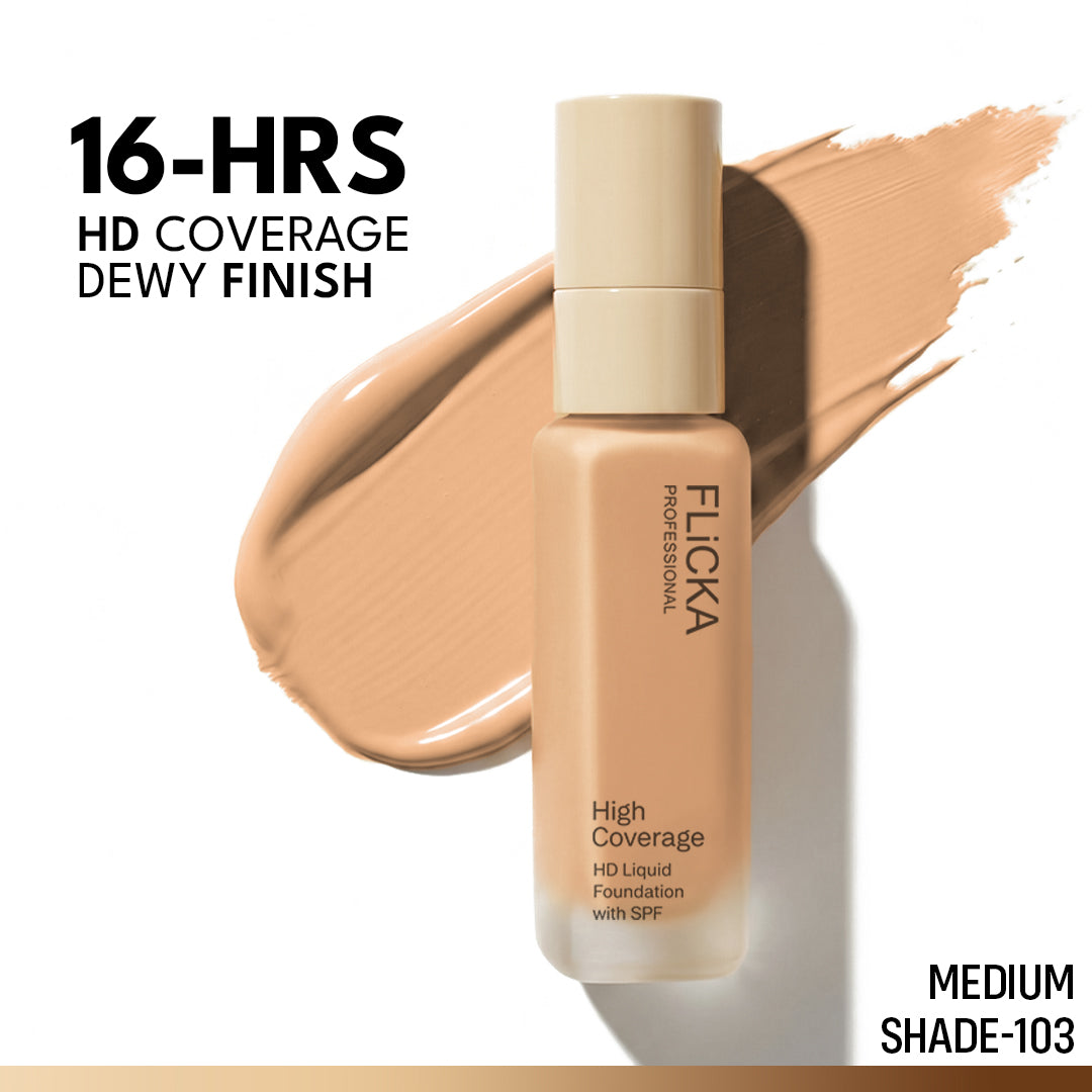 Flicka High Coverage HD Liquid Foundation