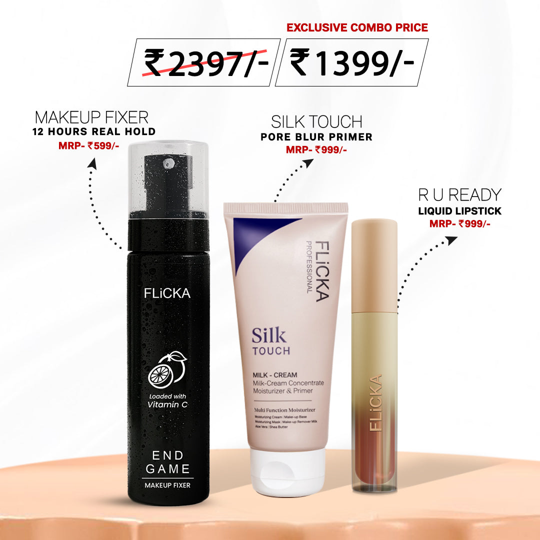 Prime Pout and Set Combo Flicka Cosmetics Pvt Ltd