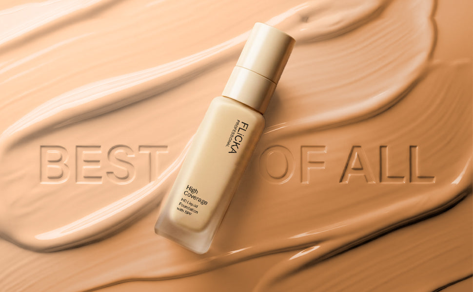 Flicka High Coverage HD Liquid Foundation Flicka Cosmetics India