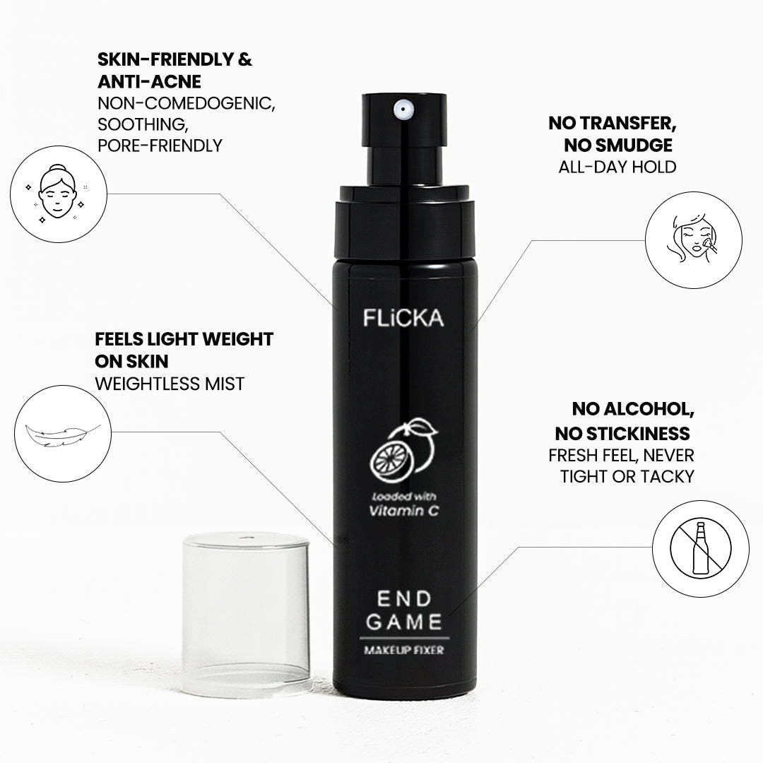 Flicka Cosmetics End Game Makeup Fixer - The Ultimate Vitamin C-Infused Setting Spray Flicka Cosmetics Pvt Ltd