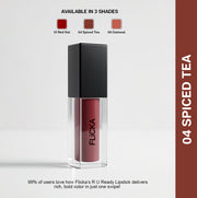 R U Ready Liquid Matte Lipstick - 04-Spice Tea flicka cosmetics india