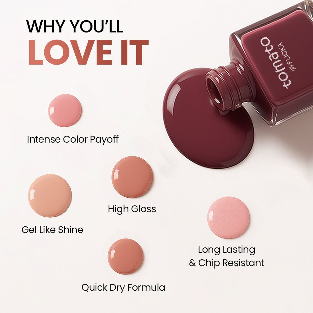 Tomato By FLiCKA - Nail Paint Flicka Cosmetics Pvt Ltd