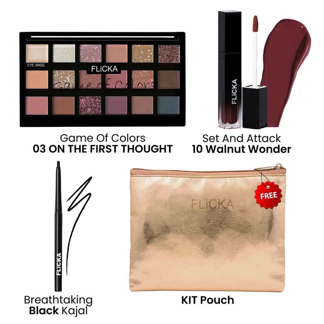 03 On First Thought _#af6776 // 10 Walnut Wonder _#702a34 // Black _#000000 // KIT _#eac9ae