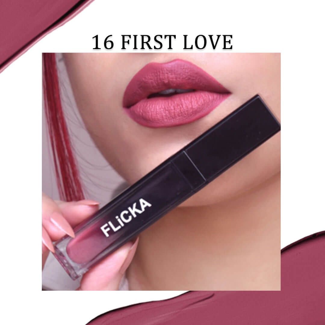 03 On First Thought _#af6776 // 16 First Love _#8b314d // Black _#000000 // KIT _#eac9ae