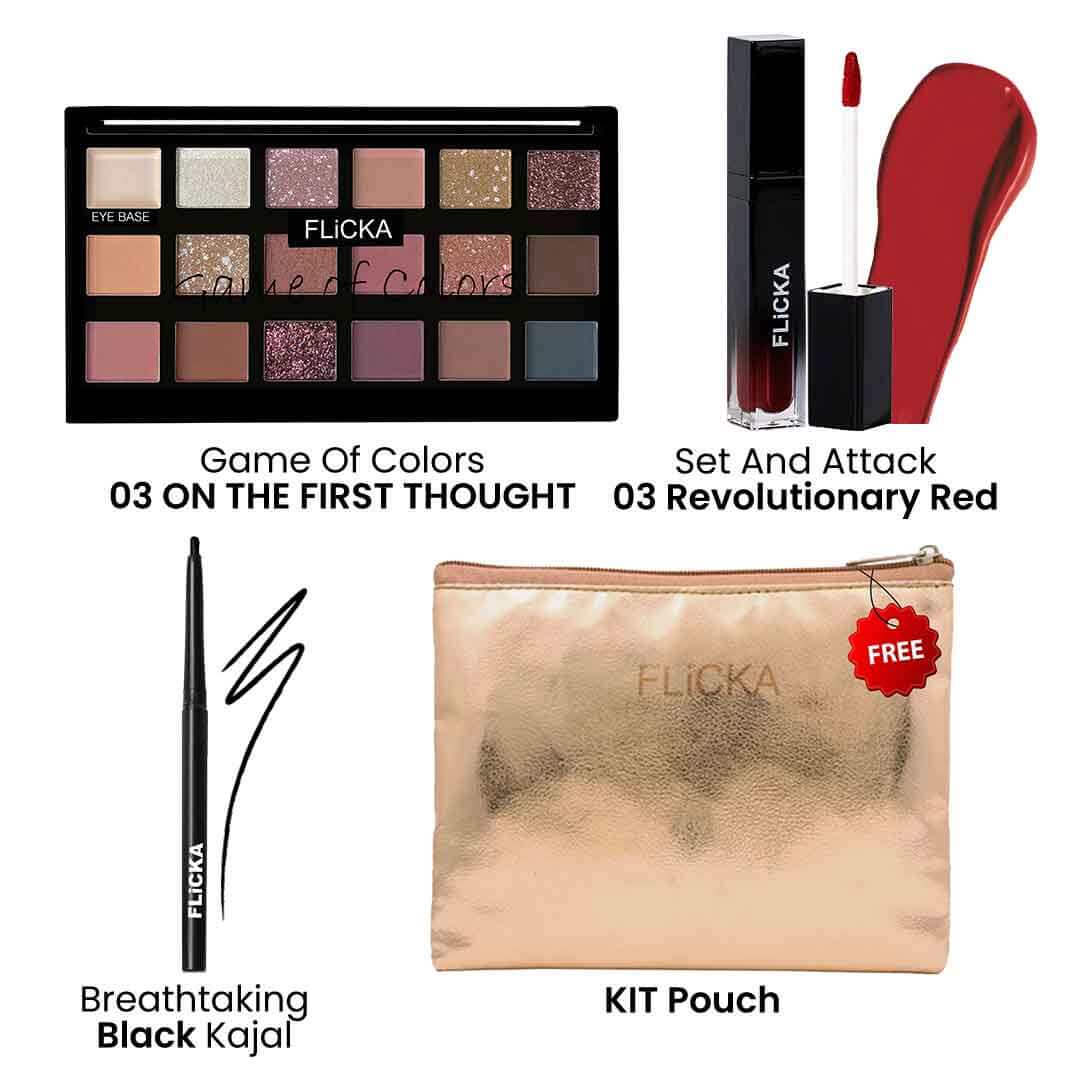 03 On First Thought _#af6776 // 03 Revolutionary Red _#ab252e // Black _#000000 // KIT _#eac9ae