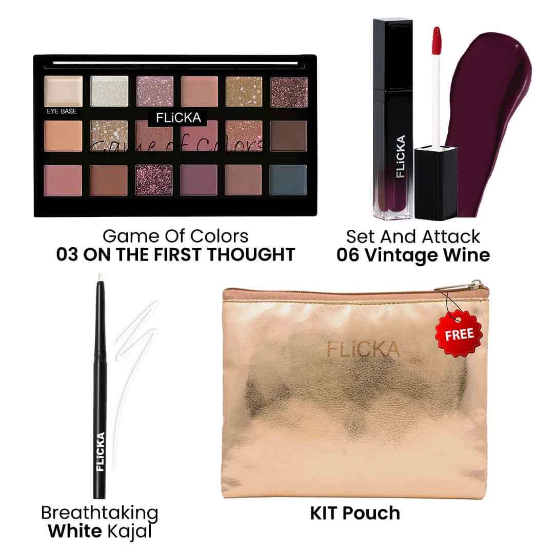 03 On First Thought _#af6776 // 06 Vintage Wine _#411127 // White _#fefefe // KIT _#eac9ae